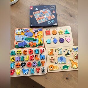 Colorful Animal and Alphabet Puzzle Set for Kids